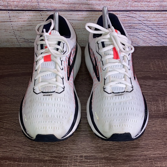 Used Brooks Ghost 13 Sneakers Womens Sz 10 White Running Athletic Shoes - Picture 3 of 12